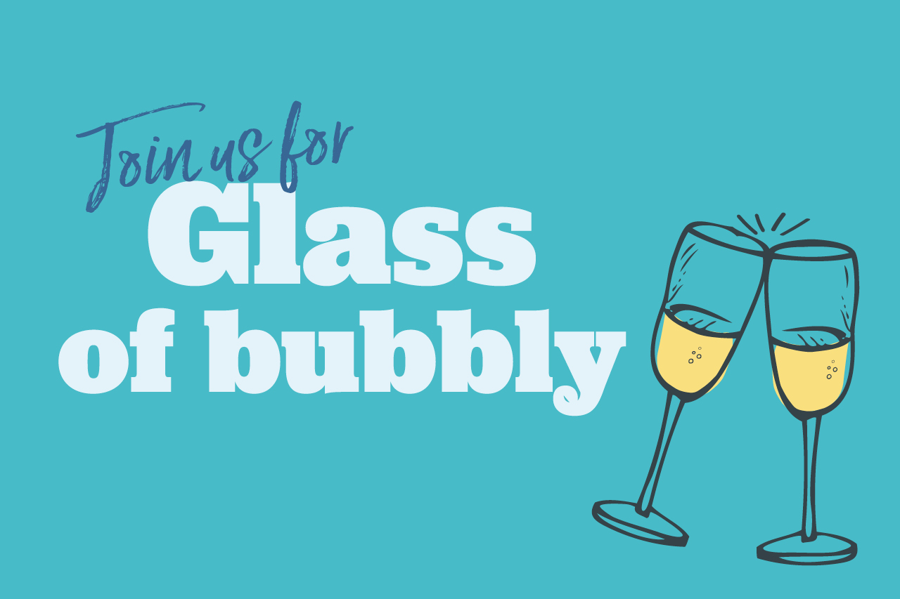 Join us for a glass of bubbly image